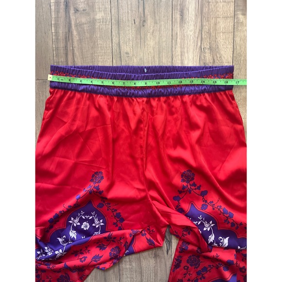 Rachel Zoe pants large flowy boho‎ red purple wide leg mandala print satin - Picture 8 of 8